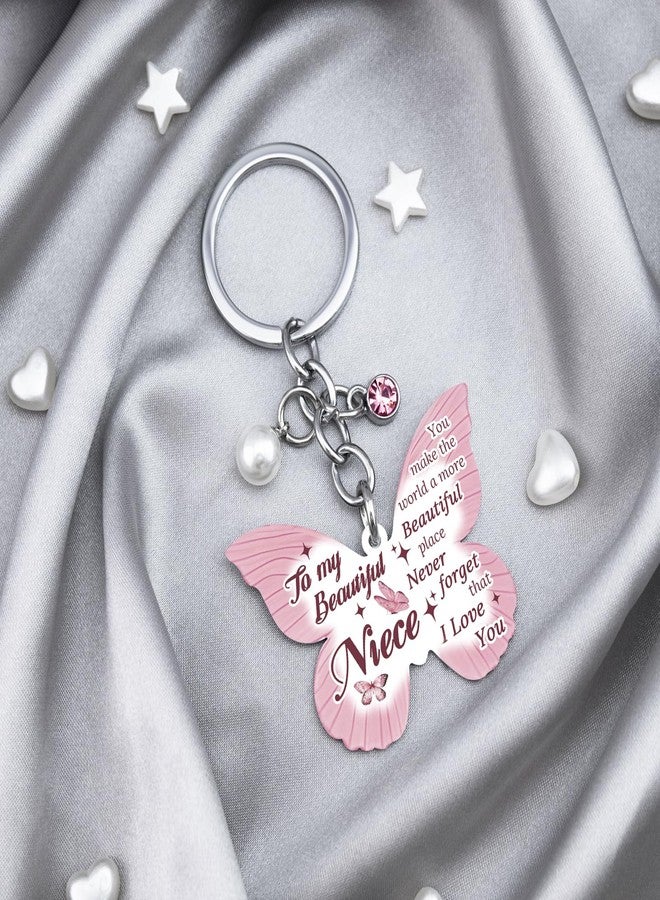 MOEXUKO Niece Gifts from Auntie Christmas Stocking Stuffers for Teen Girls Niece Keychain Birthday Gifts for Nieces from Auntie Uncle To My Nieces Gift Halloween Thanksgiving Mothers Day Graduation Gift - Image 3